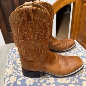 Men's Tan Leather Cowboy Boots